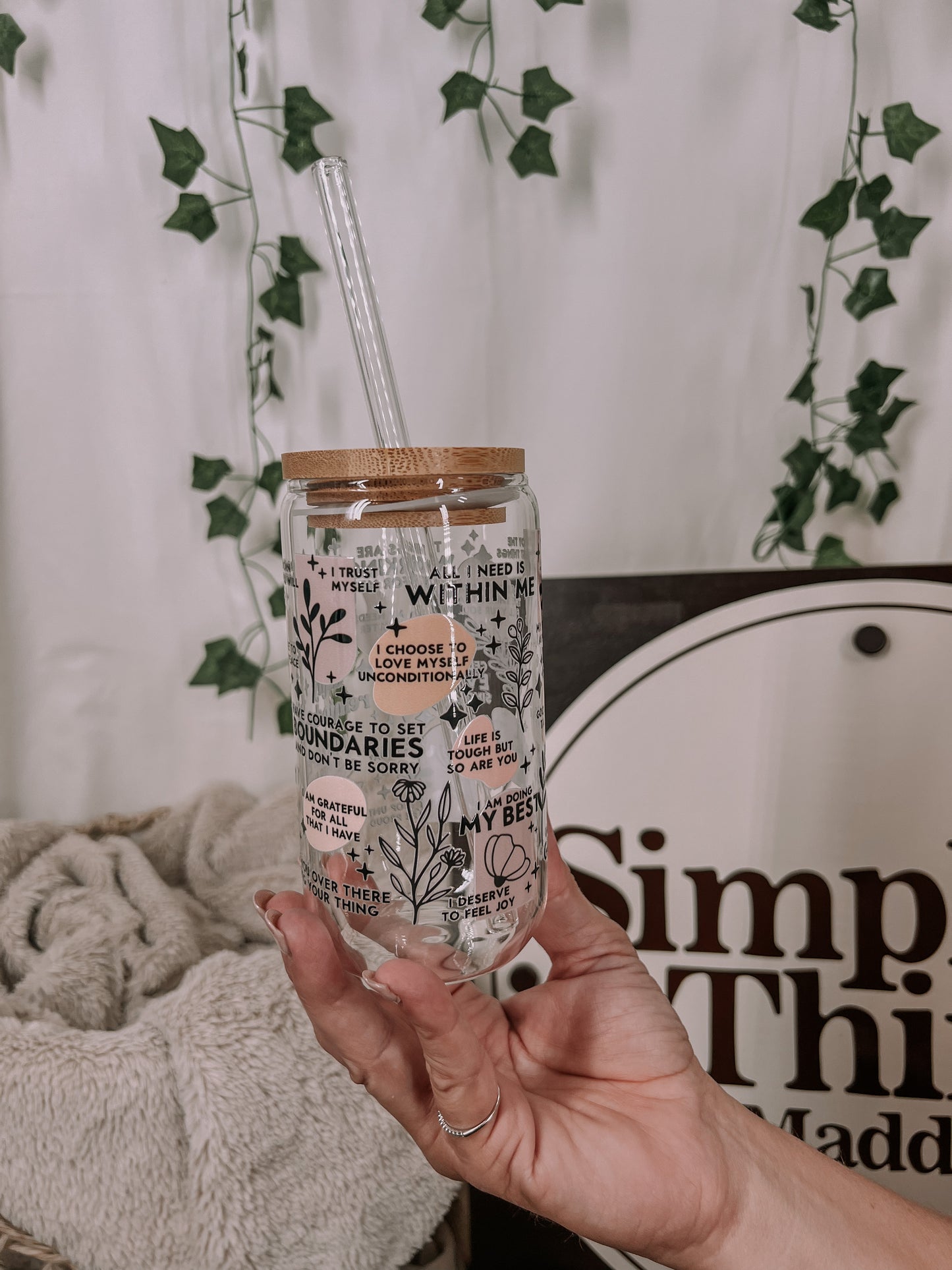 Daily Reminders Glass Cup