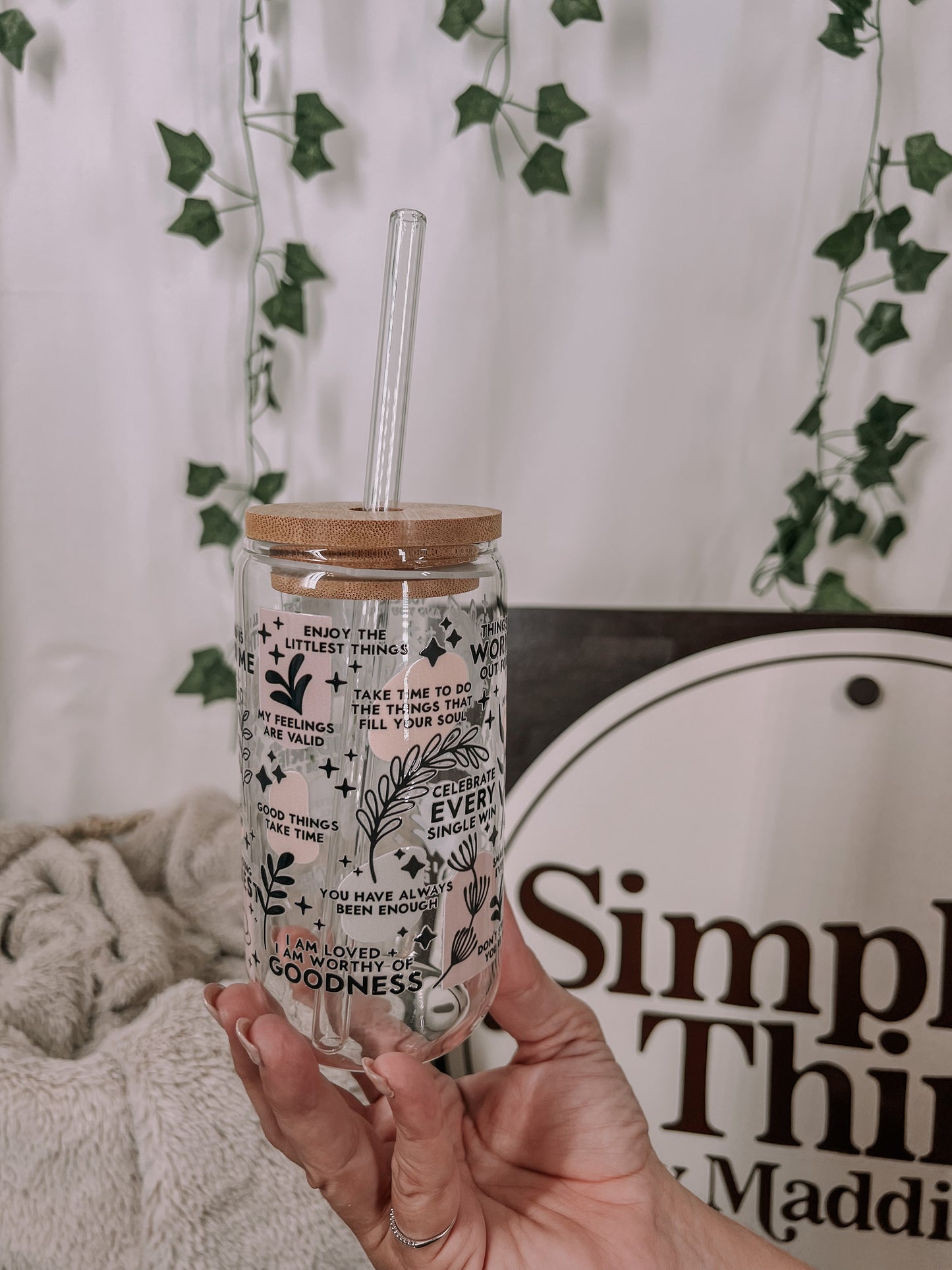 Daily Reminders Glass Cup