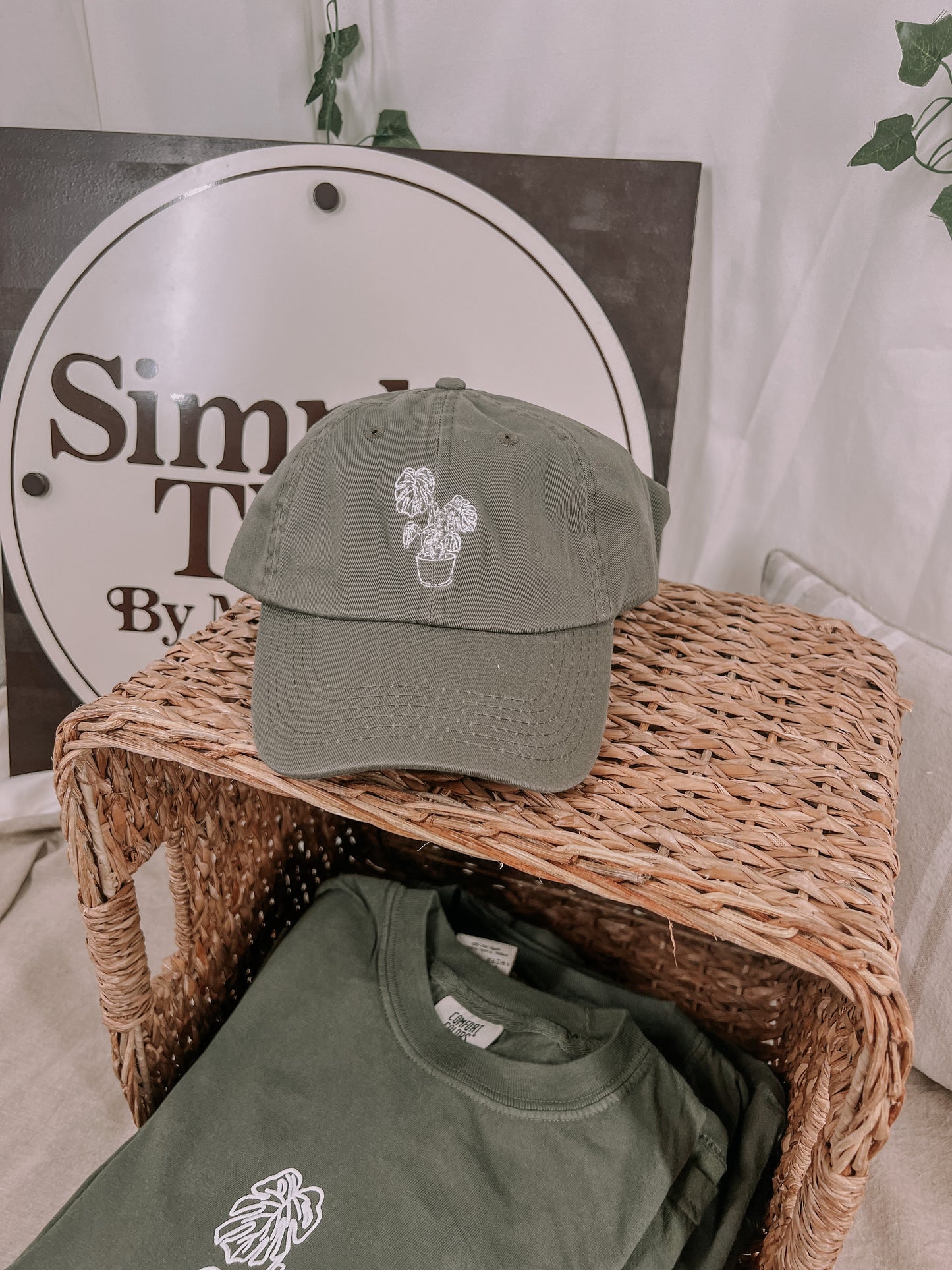 Plant Embroidered Hat