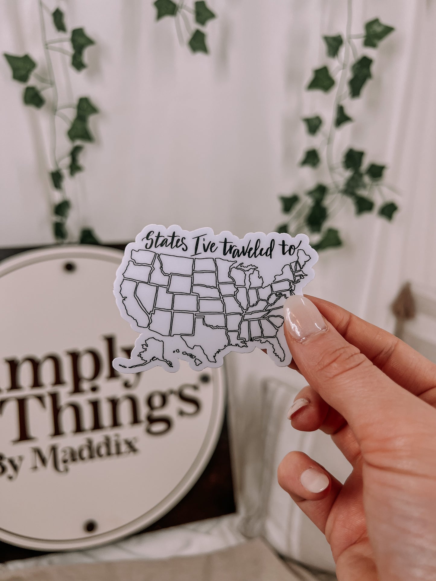 States TRAVELED to Sticker