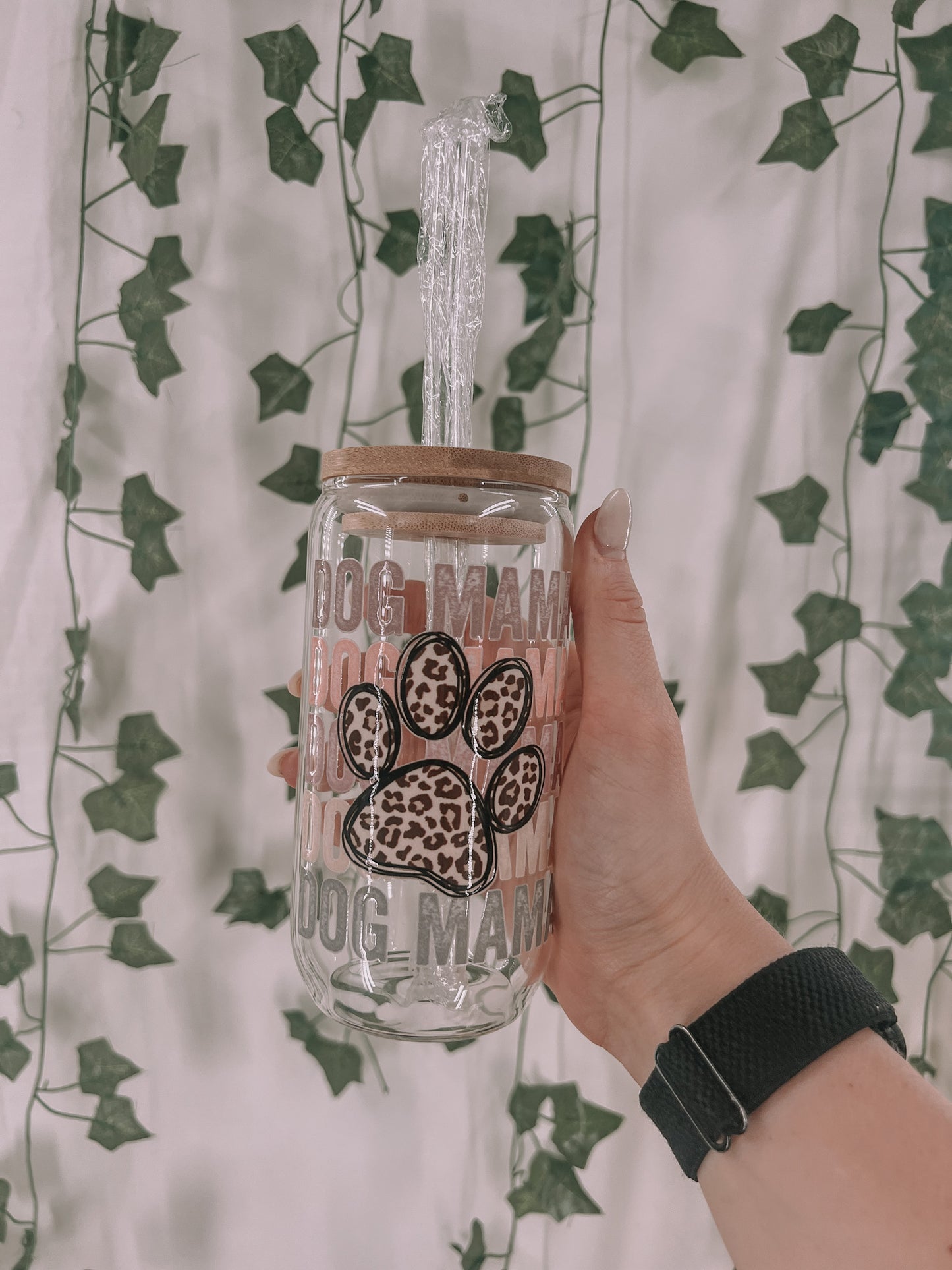 Dog Mama Glass Cup