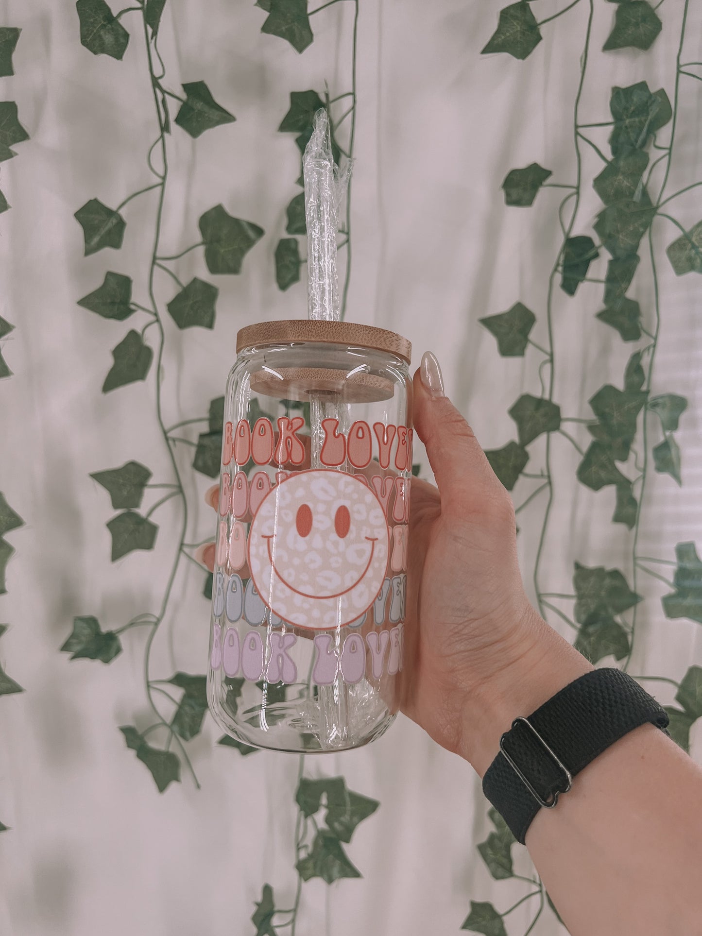 Book Lover Glass Cup