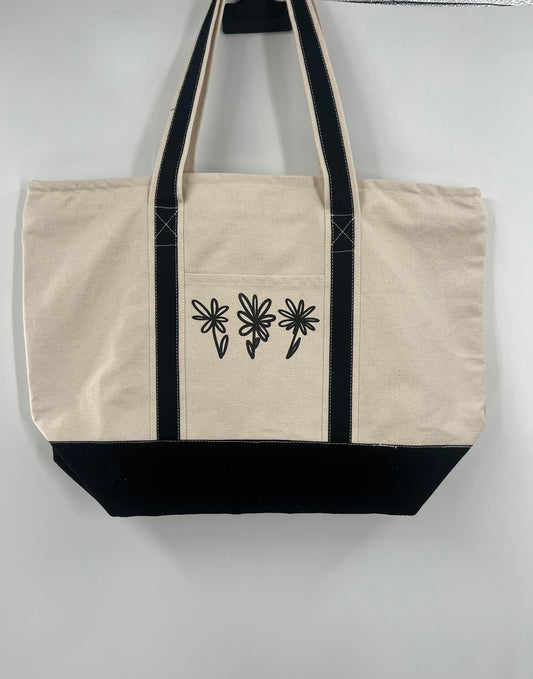 Dainty Daisy Large Tote Bag