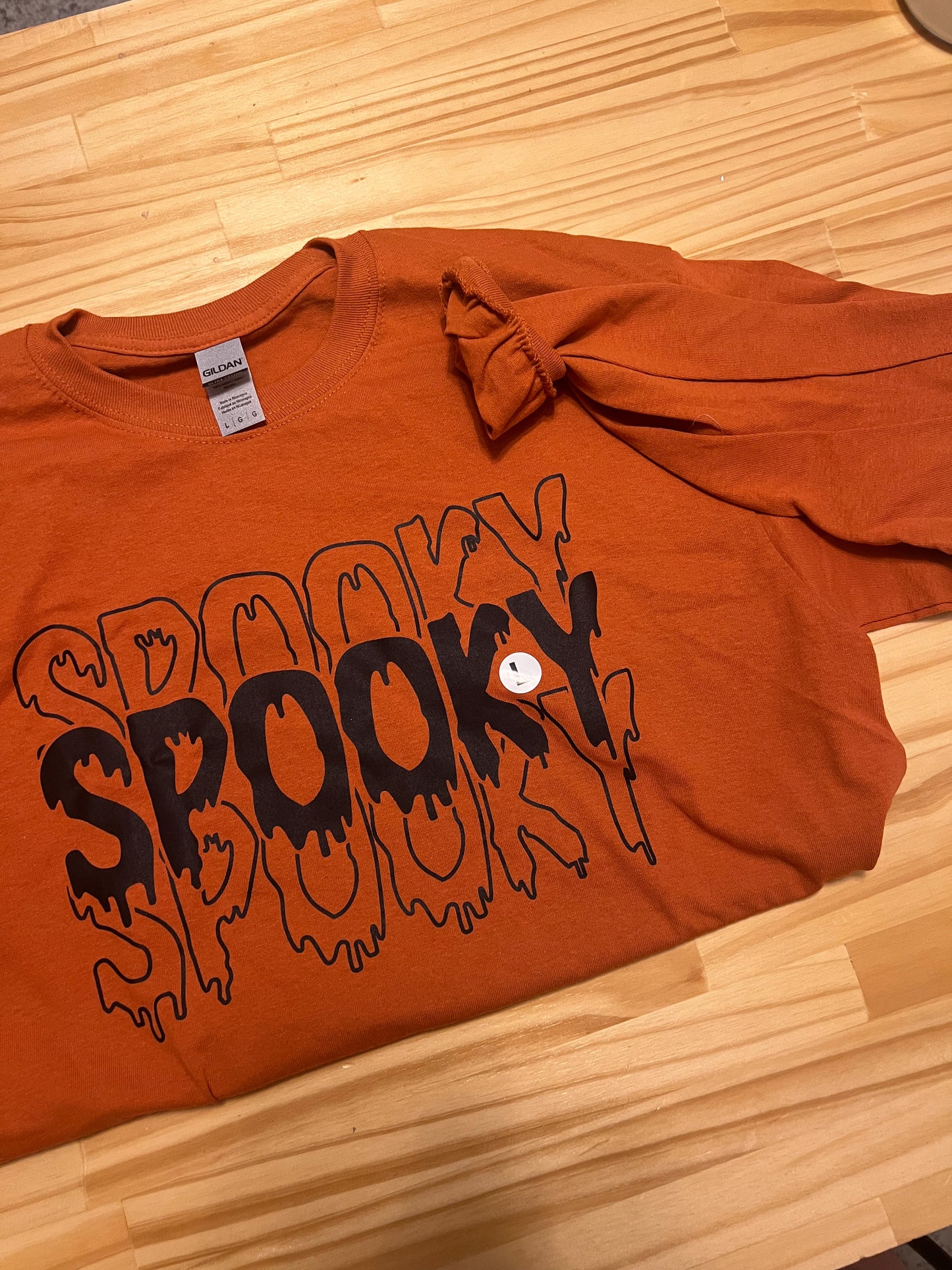 Last Chance: Spooky Orange Long Sleeve Shirt