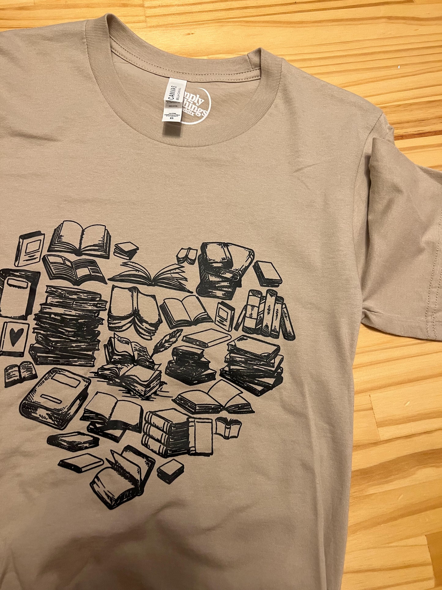 Last Chance: Book Heart Short Sleeve Shirt