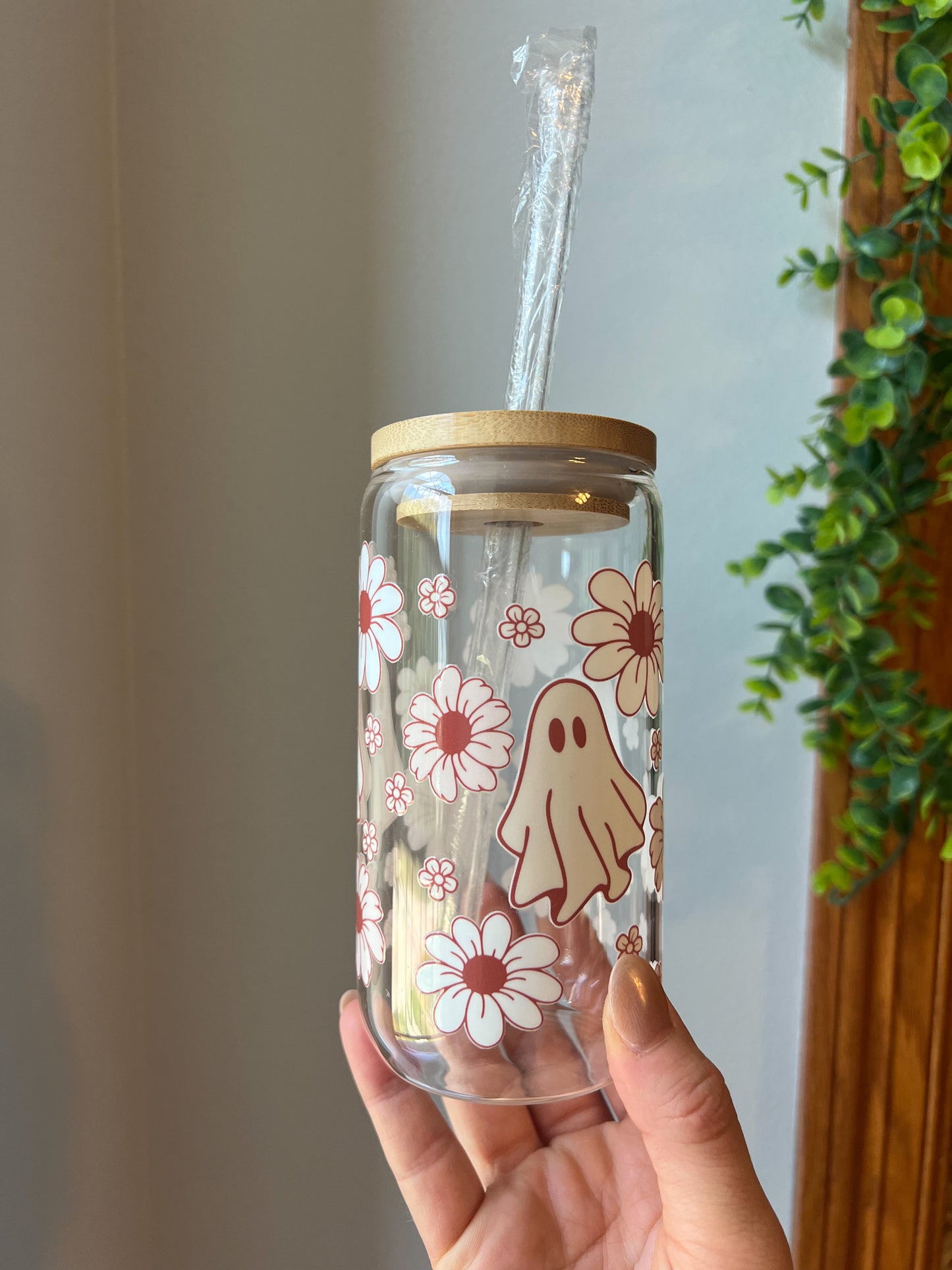 Neutral Ghost Glass Cup