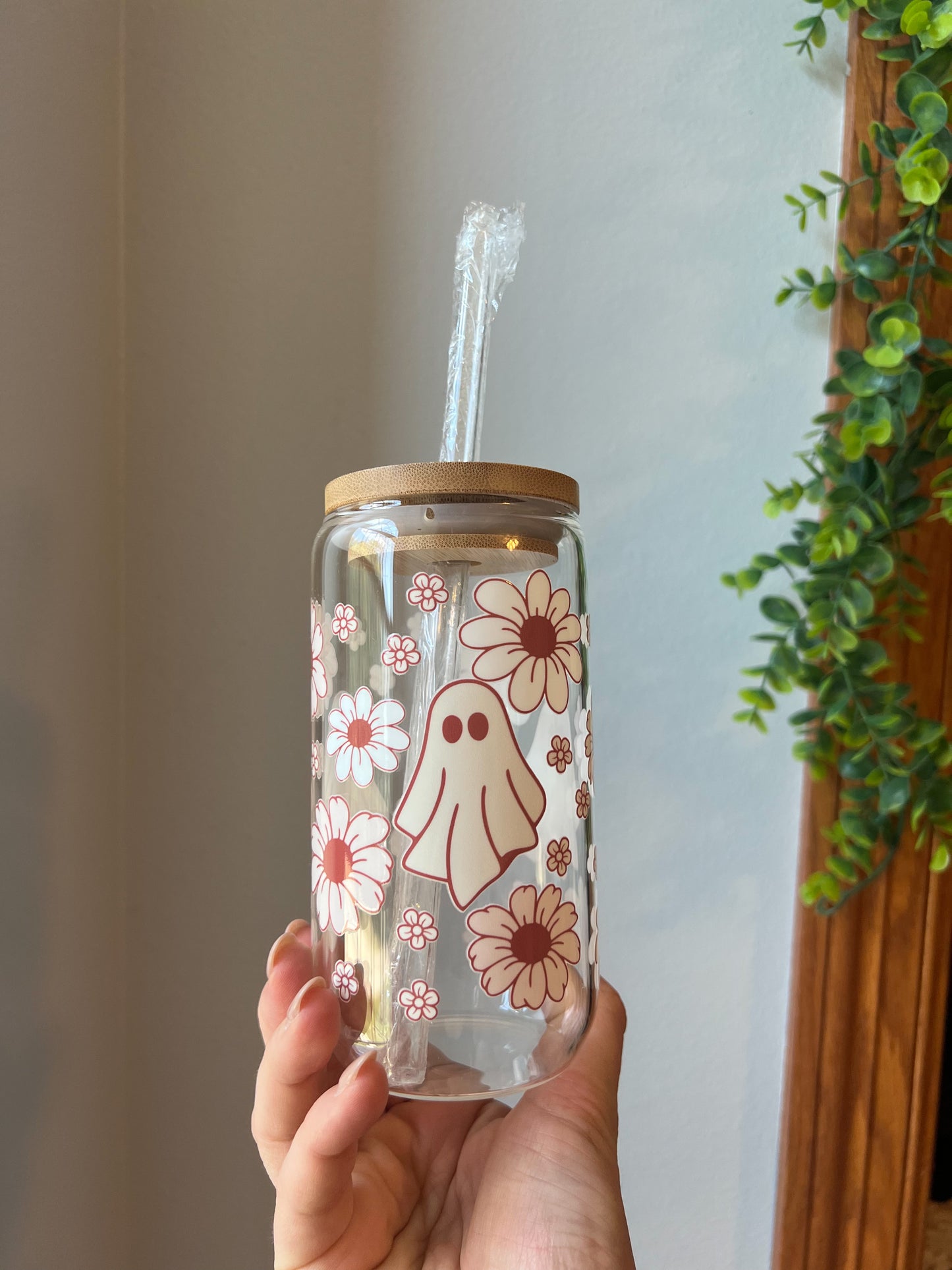 Neutral Ghost Glass Cup