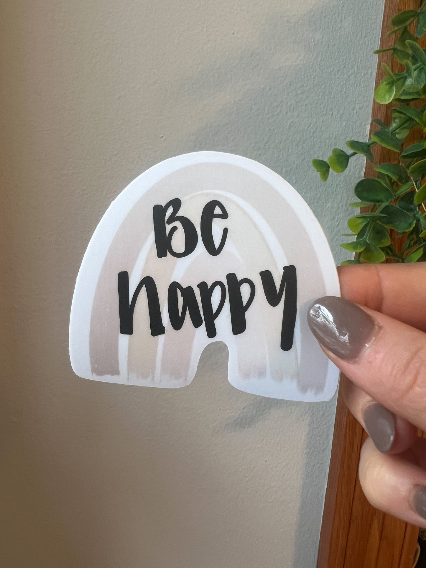 Be Happy Rainbow Sticker
