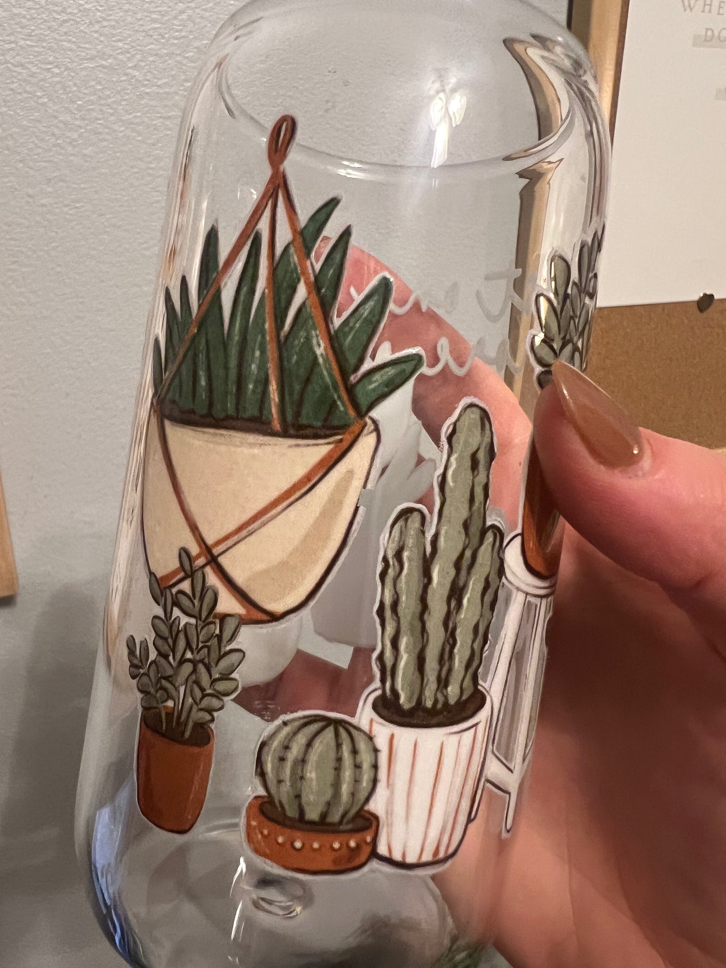 Just One more Glass Cup w/ Lid and straw, Oopsie