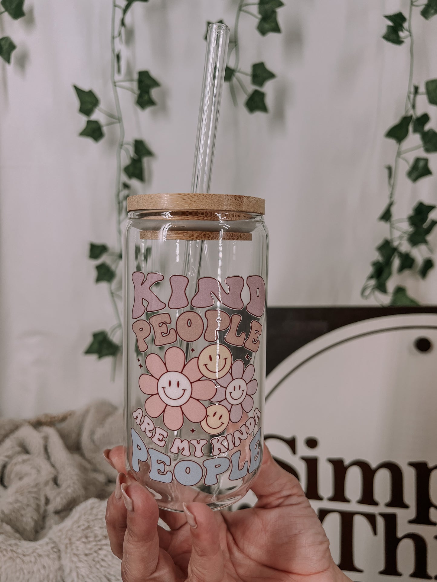 Kind People Are My People Glass Cup