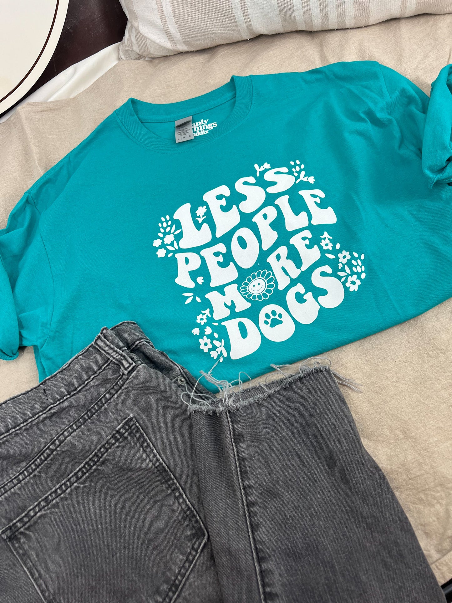 Less People More Dogs Short Sleeve Shirt