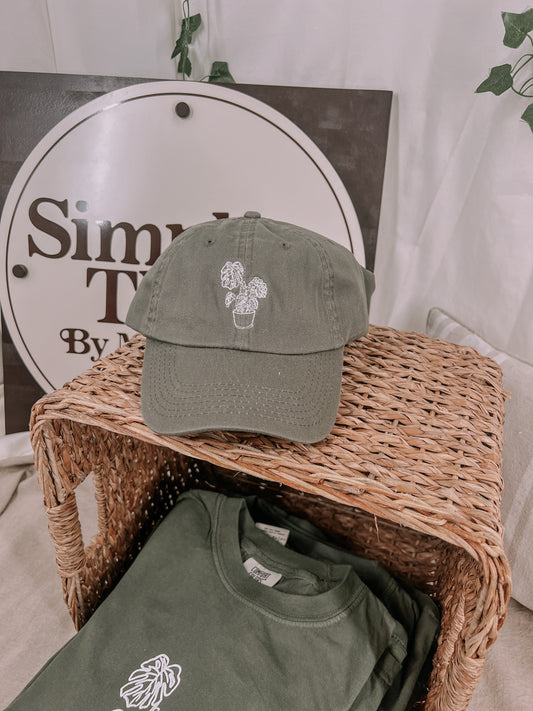 Plant Embroidered Hat