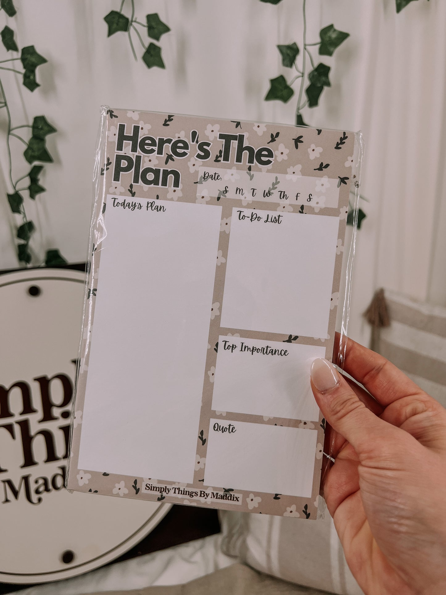 Here's The Plan Notepad