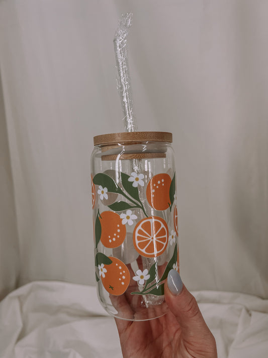 Orange Glass Cup