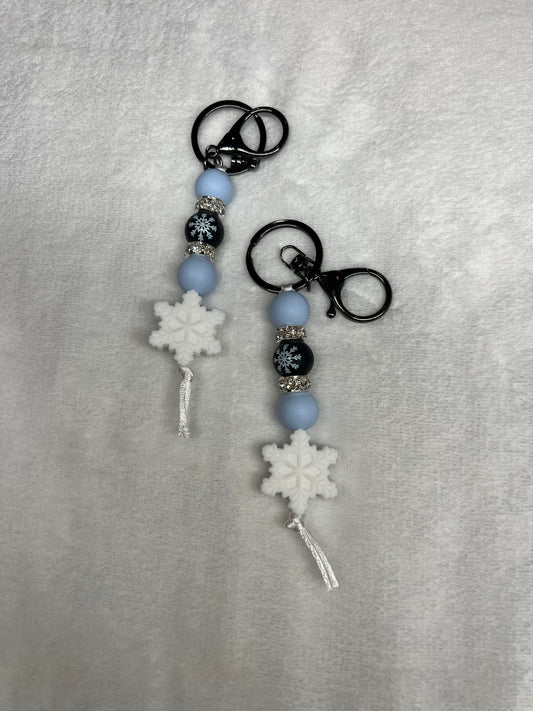 Winter Snowflake Keychain