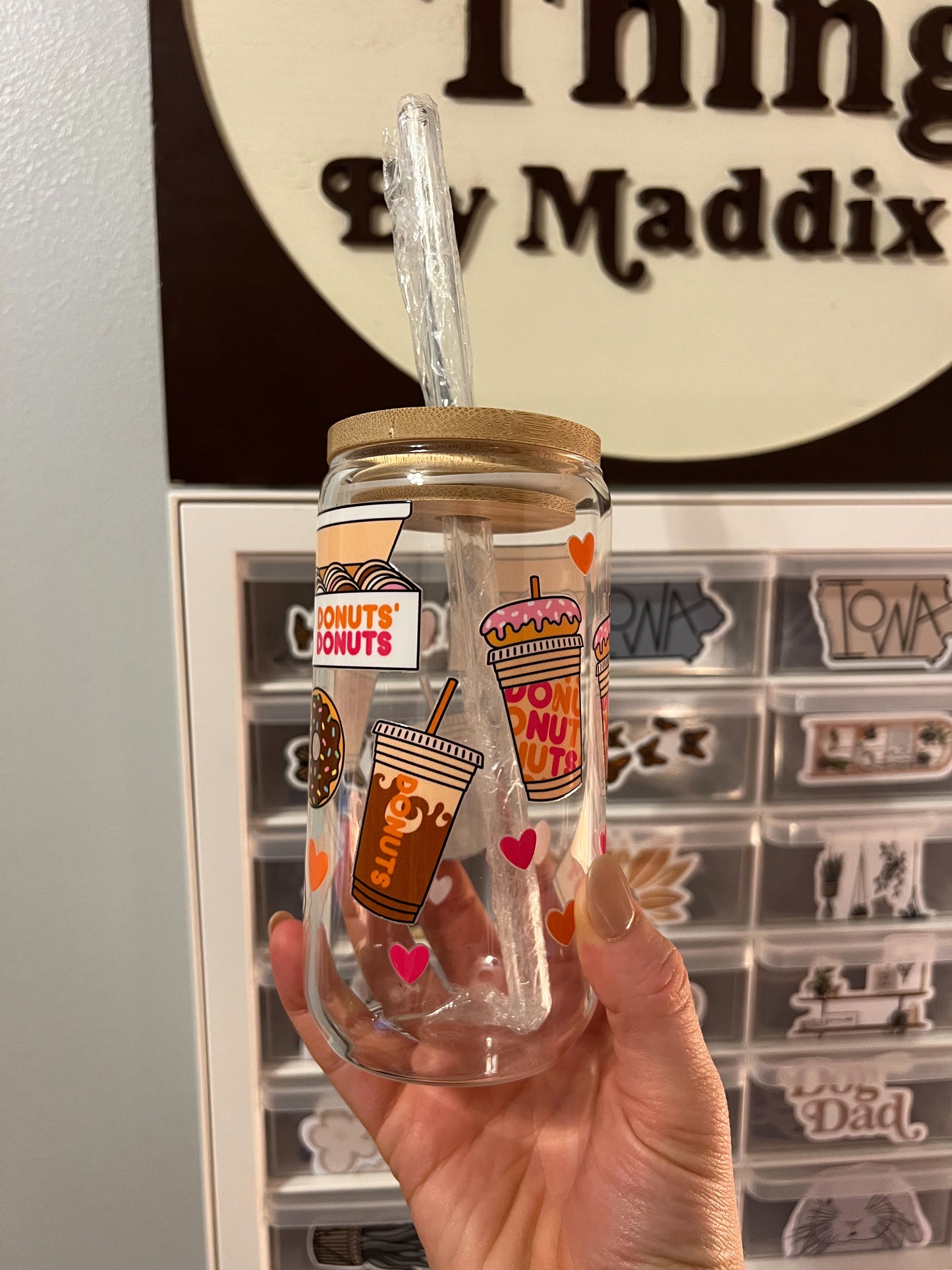 Donut Donut Glass Cup