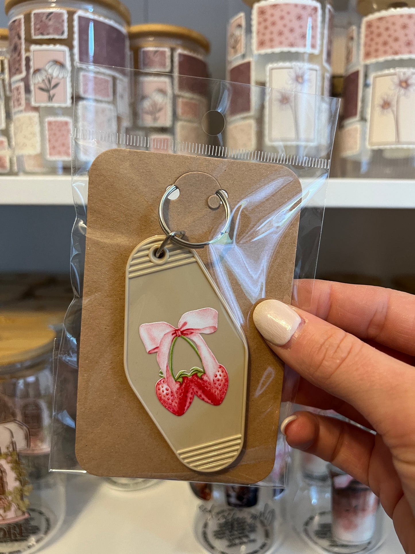 Cherry n Bow Motel Keychain