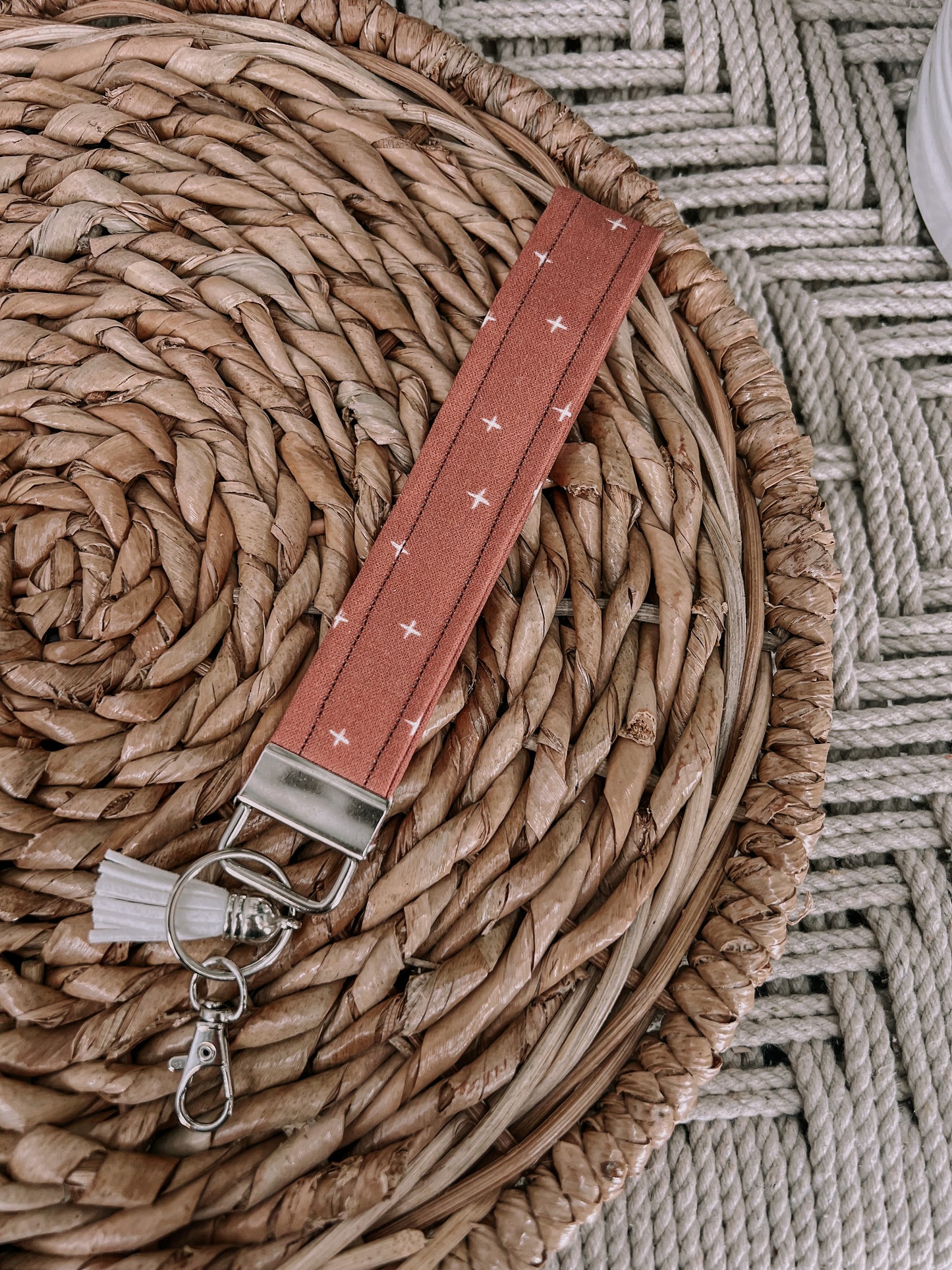 Earthly Red Toned Key Wristlet