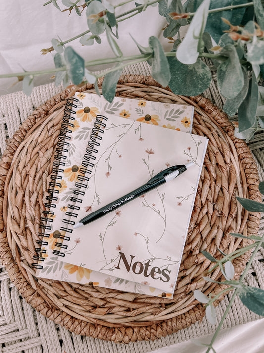 Floral Notes Notebook